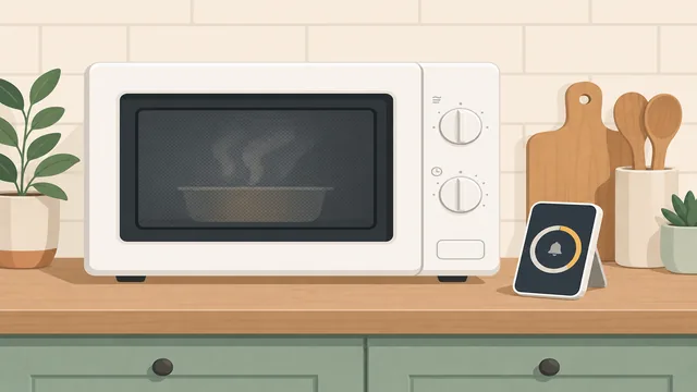 Closed microwave resting with timer