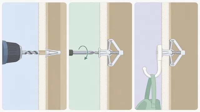 Installing a correctly rated hollow-wall anchor in a fresh drywall location